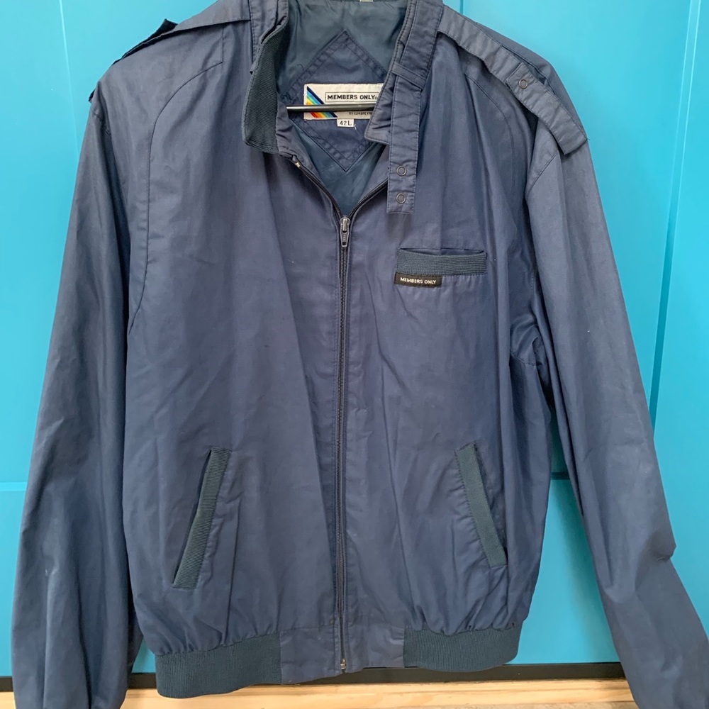 Vintage Members Only Jacket Blue